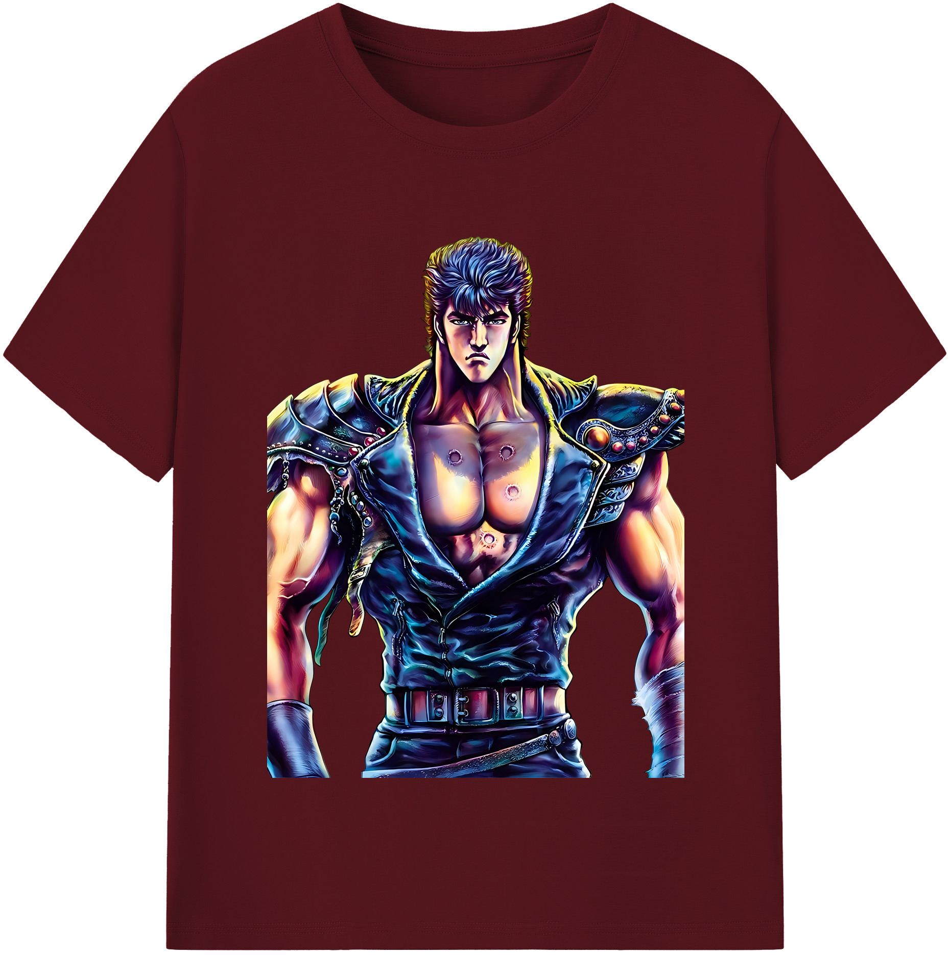 （画像用） 北斗の拳 Fist of the North Star 綿100％半袖Tシャツ（フロントプリント）